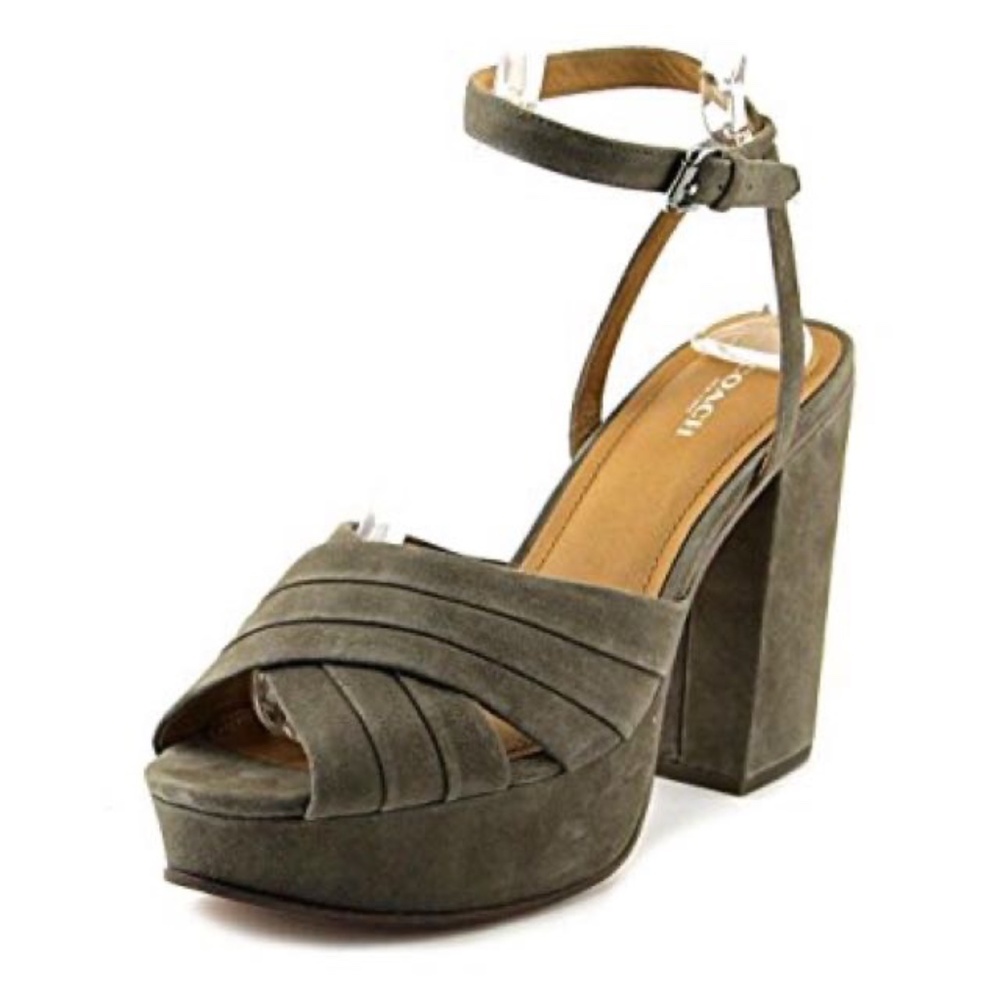 Coach Nikeeta Suede Chunky Pumps • 8